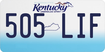 KY license plate 505LIF