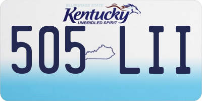 KY license plate 505LII