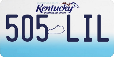 KY license plate 505LIL