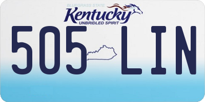 KY license plate 505LIN