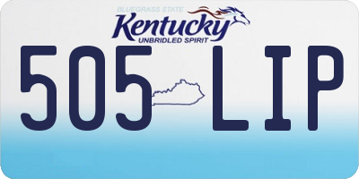 KY license plate 505LIP