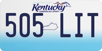 KY license plate 505LIT