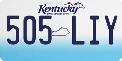 KY license plate 505LIY
