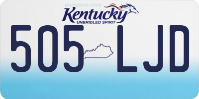 KY license plate 505LJD