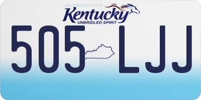 KY license plate 505LJJ