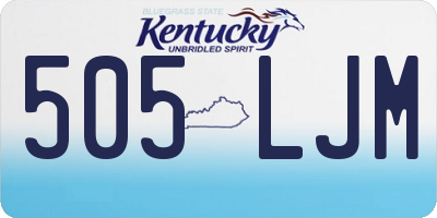 KY license plate 505LJM