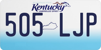 KY license plate 505LJP