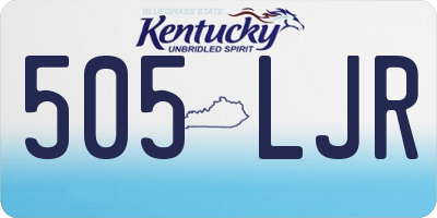 KY license plate 505LJR