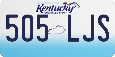 KY license plate 505LJS