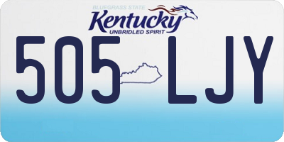 KY license plate 505LJY