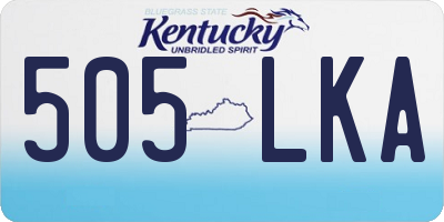 KY license plate 505LKA