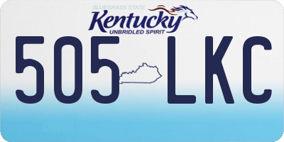 KY license plate 505LKC