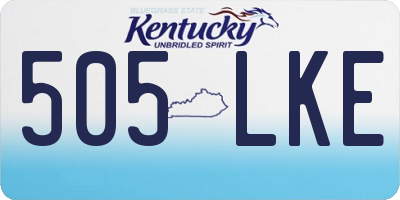 KY license plate 505LKE