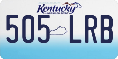 KY license plate 505LRB