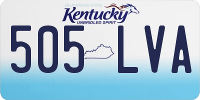 KY license plate 505LVA