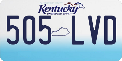 KY license plate 505LVD