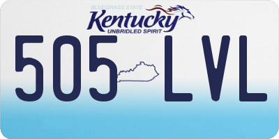 KY license plate 505LVL