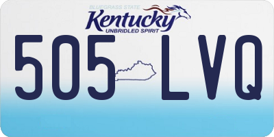 KY license plate 505LVQ