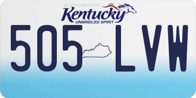 KY license plate 505LVW