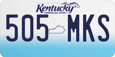 KY license plate 505MKS