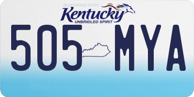KY license plate 505MYA