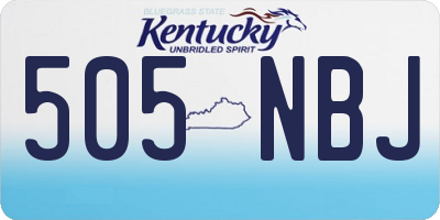 KY license plate 505NBJ