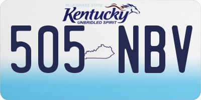 KY license plate 505NBV