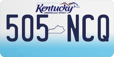 KY license plate 505NCQ