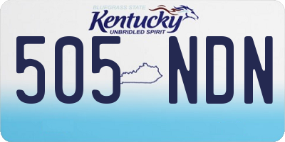 KY license plate 505NDN