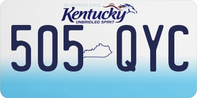 KY license plate 505QYC