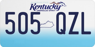 KY license plate 505QZL