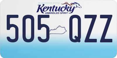 KY license plate 505QZZ