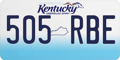 KY license plate 505RBE