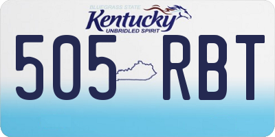 KY license plate 505RBT