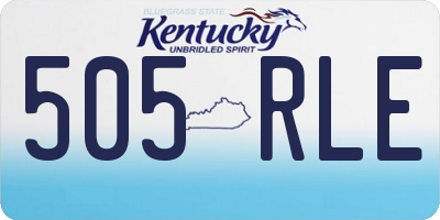 KY license plate 505RLE
