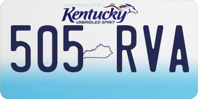 KY license plate 505RVA