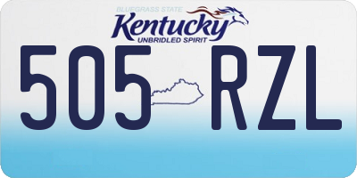KY license plate 505RZL