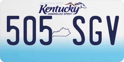 KY license plate 505SGV