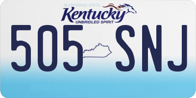 KY license plate 505SNJ