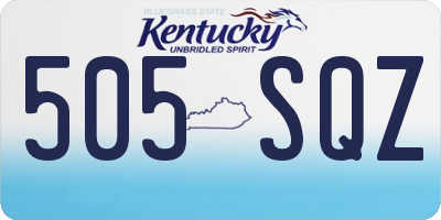 KY license plate 505SQZ
