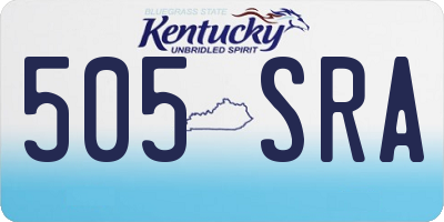 KY license plate 505SRA