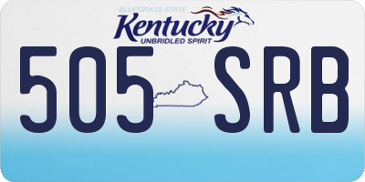 KY license plate 505SRB