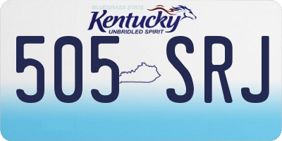KY license plate 505SRJ