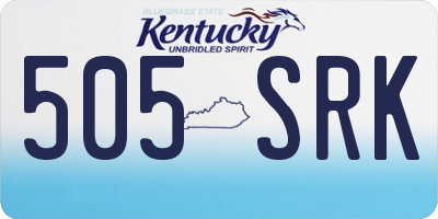 KY license plate 505SRK