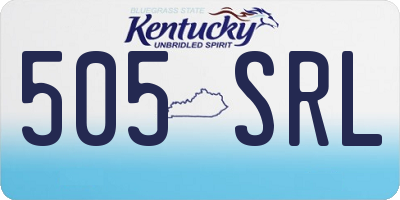 KY license plate 505SRL
