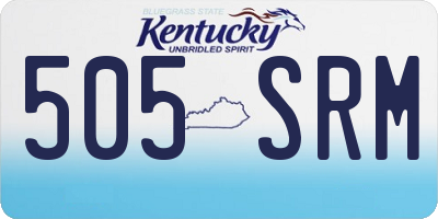 KY license plate 505SRM