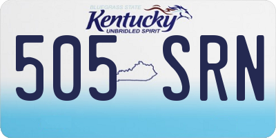 KY license plate 505SRN