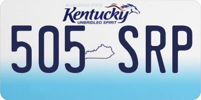 KY license plate 505SRP