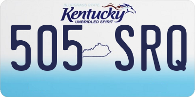 KY license plate 505SRQ