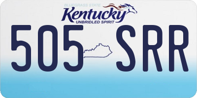 KY license plate 505SRR